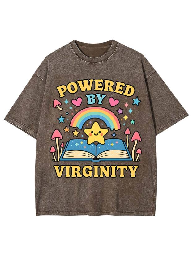 Powered By Virginity Washed Tshirt