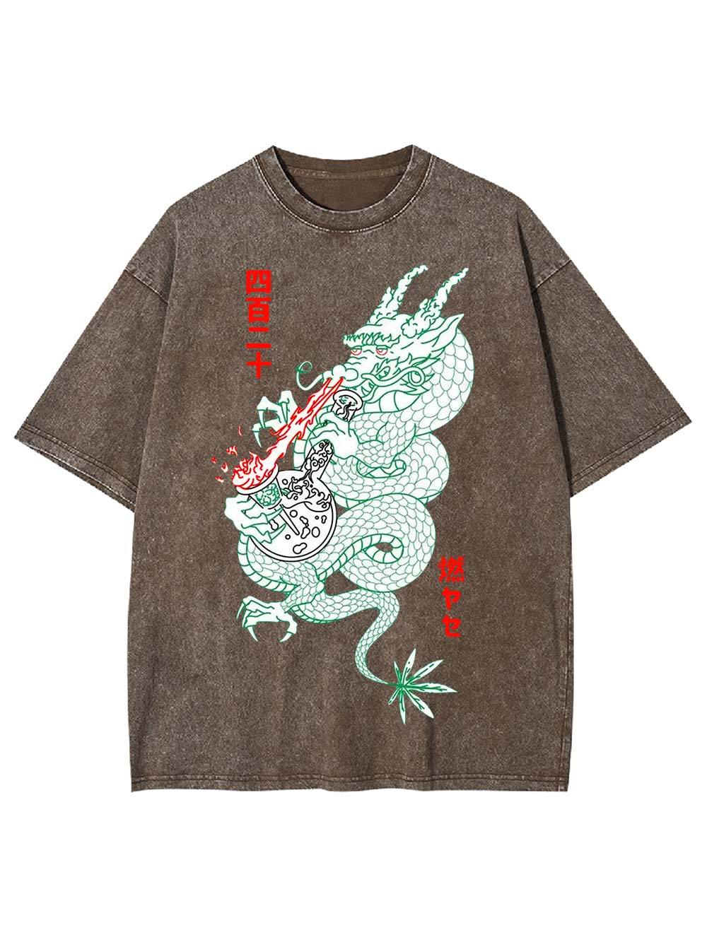 Dragon's Flame Washed Tshirt