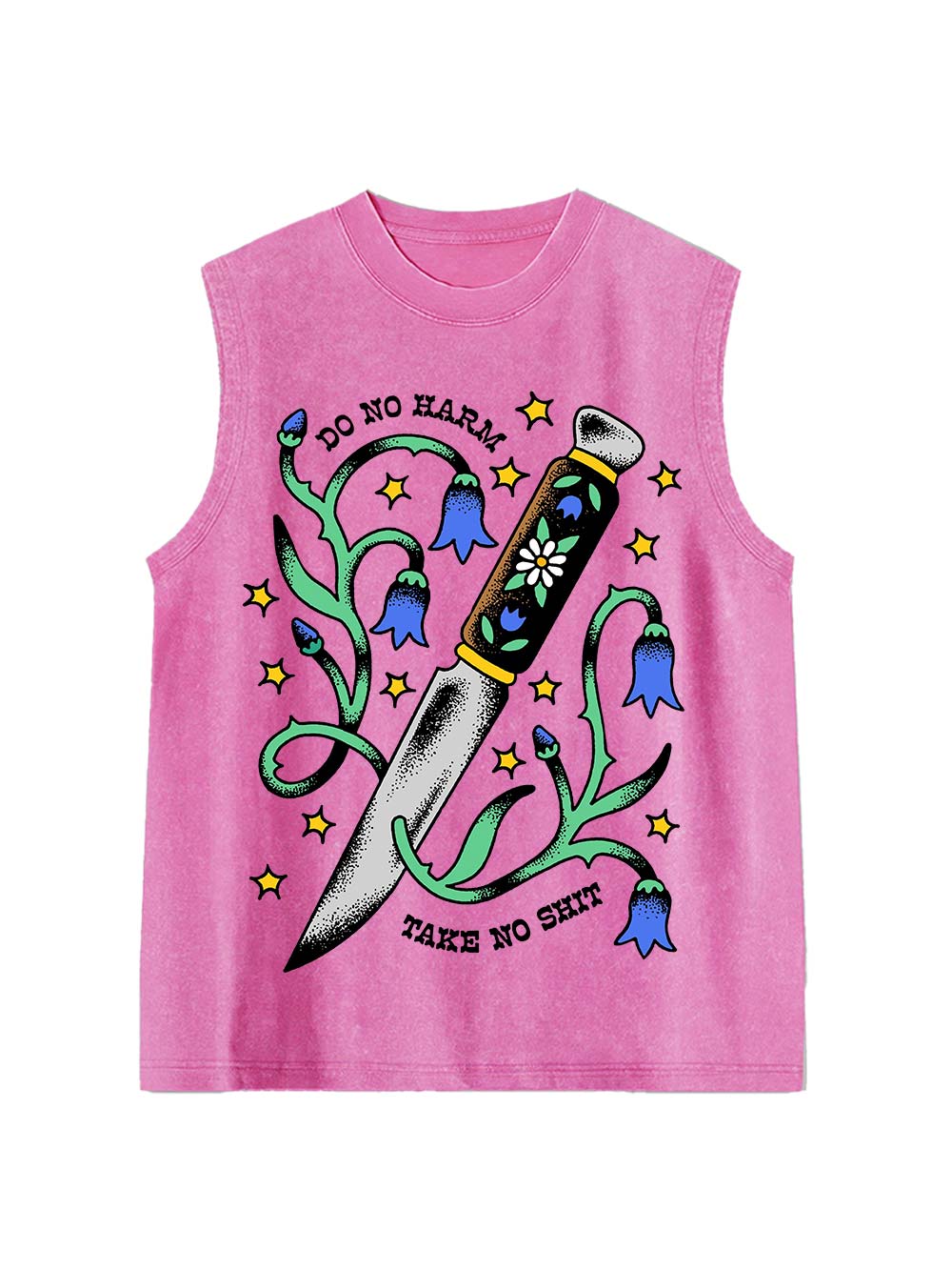 Do No Harm Take No Shit Washed Tank Top