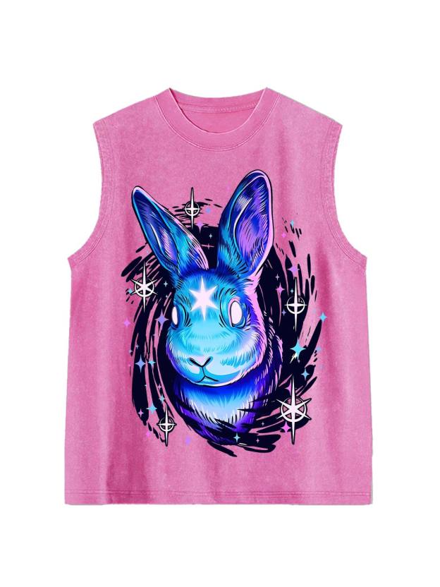 Black Rabbit Hole Washed Tank Top