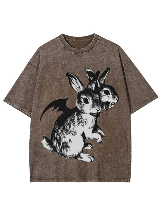 Duality of Bunnies Washed Tshirt