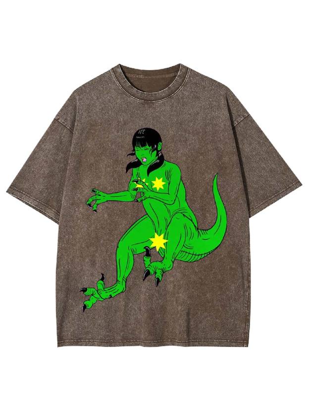 Reptilian Transformation Washed Tshirt