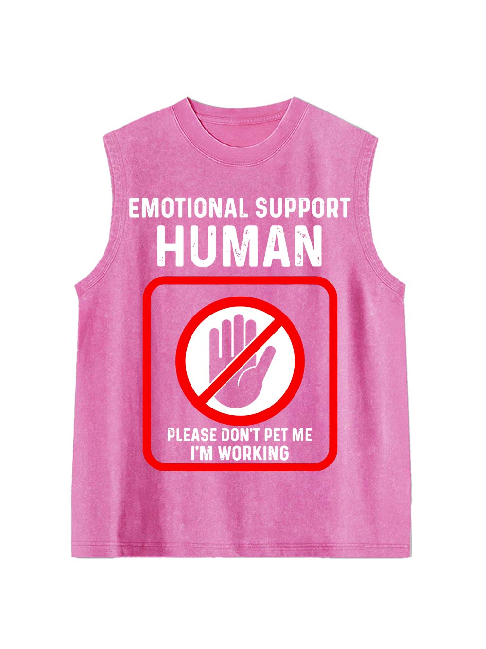 Emotional Support Human Washed Tank Top