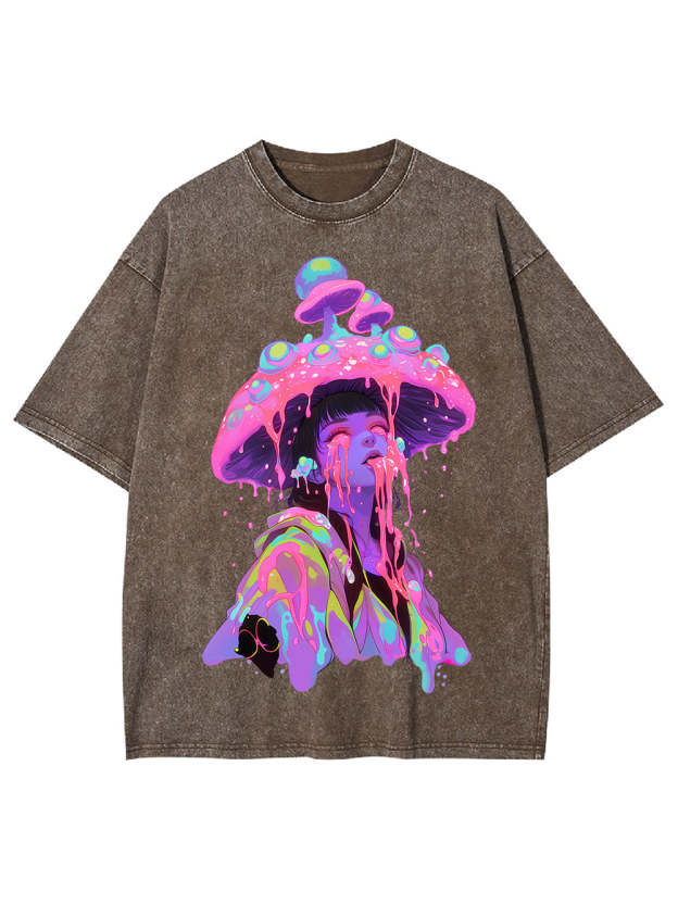 Mushroom Dreamscape Washed Tshirt