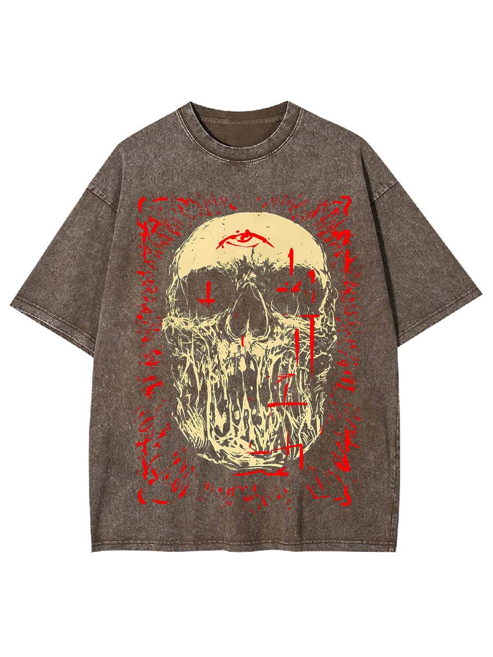 Third Eye Skull Washed Tshirt