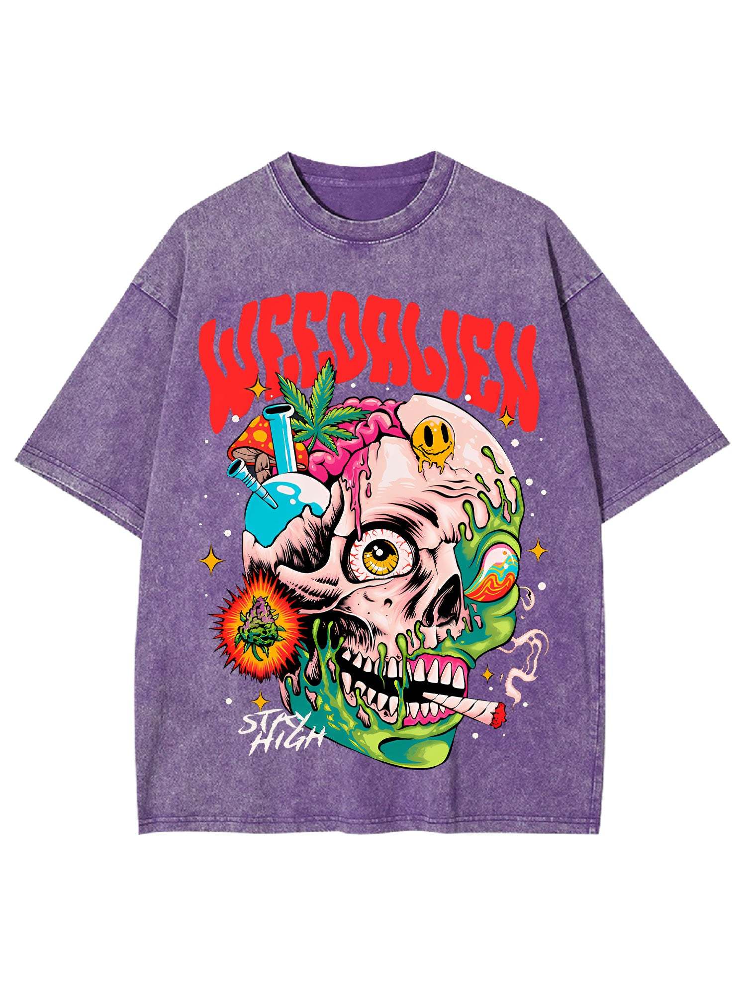 Weedalien Washed Tshirt