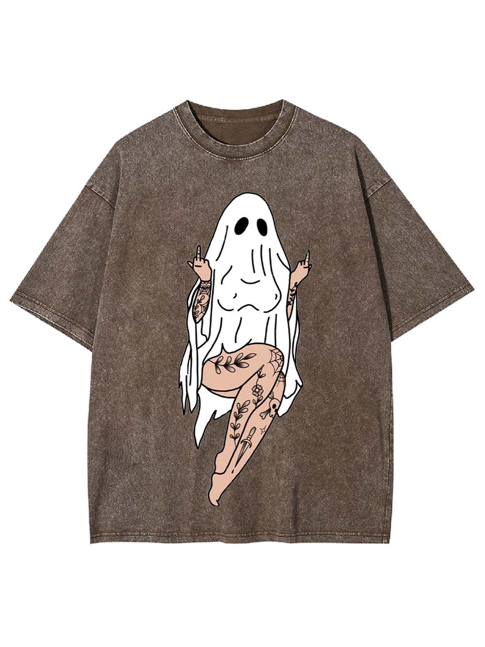 Tattooed Ghost Rebel Washed Tshirt