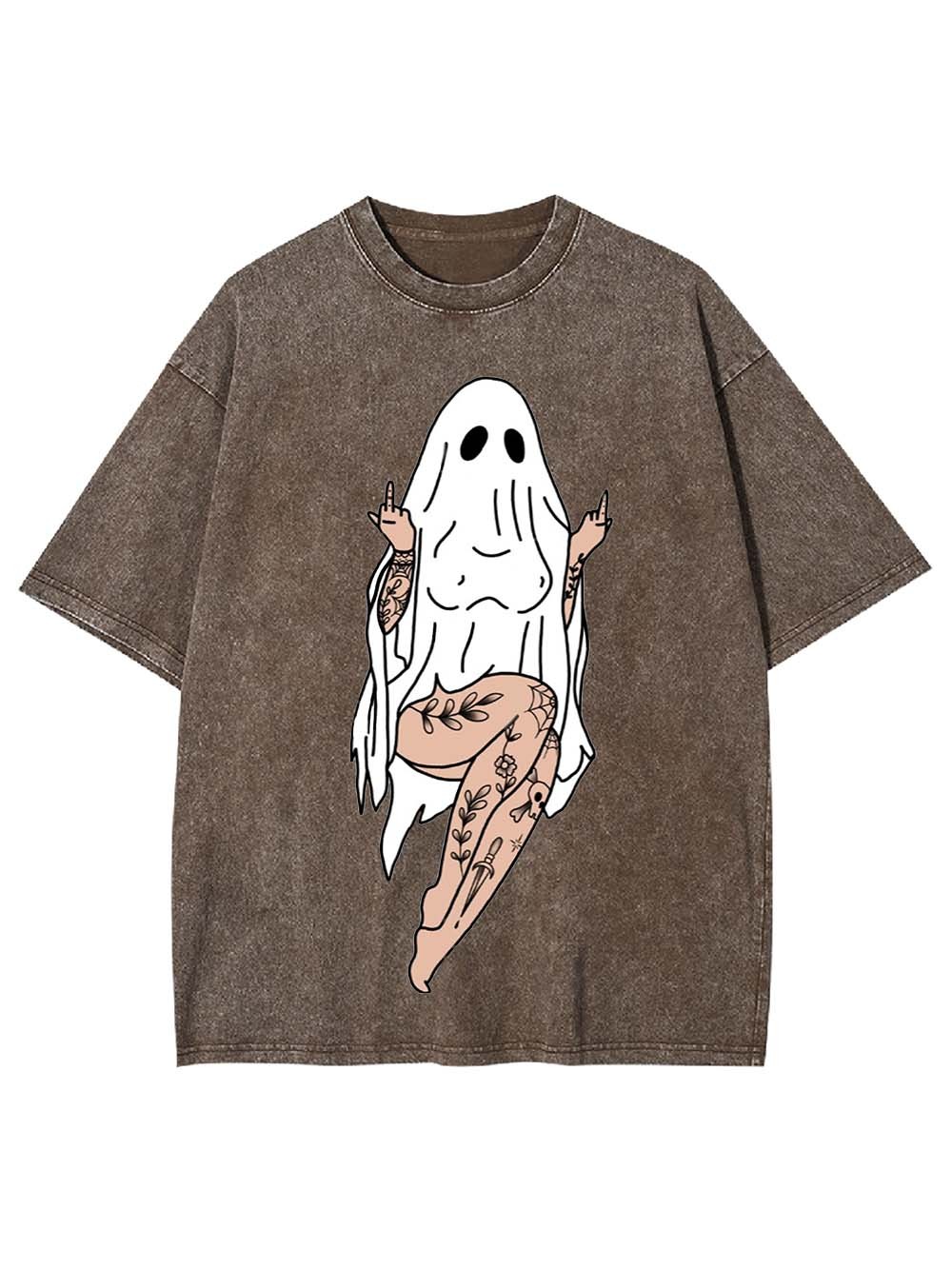 Tattooed Ghost Rebel Washed Tshirt