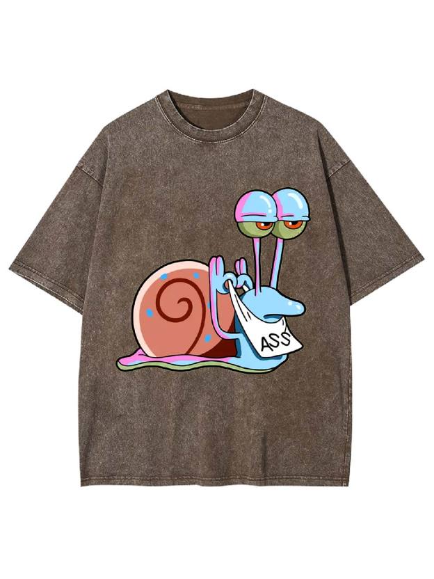 Sassy Snail with Attitude Washed Tshirt