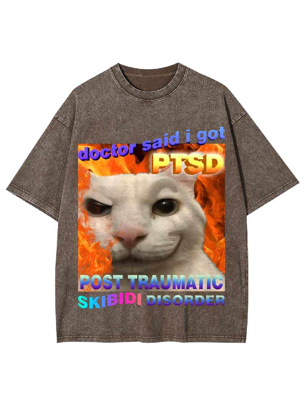 Post Traumatic Skibidi Disorder Washed Tshirt