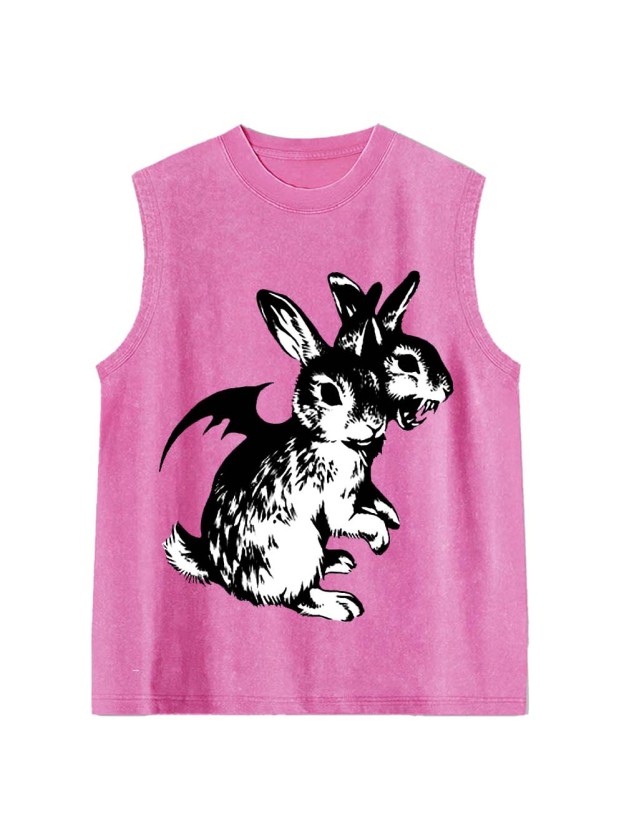 Duality of Bunnies Washed Tank Top