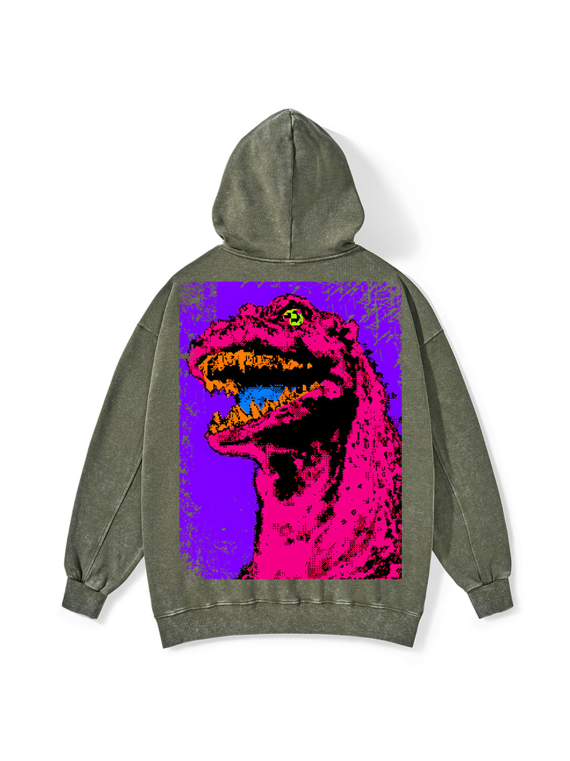 Neon Roar Washed Hoodie