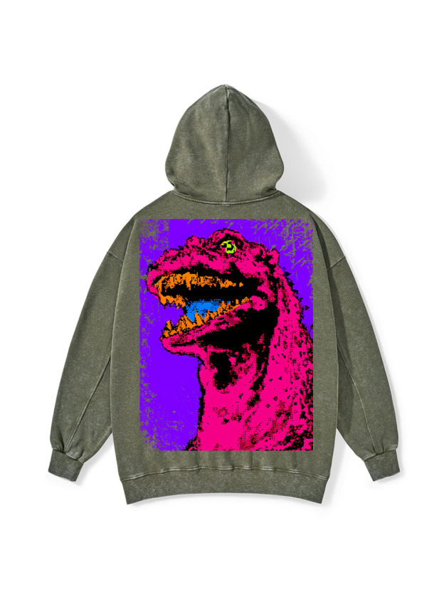 Neon Roar Washed Hoodie