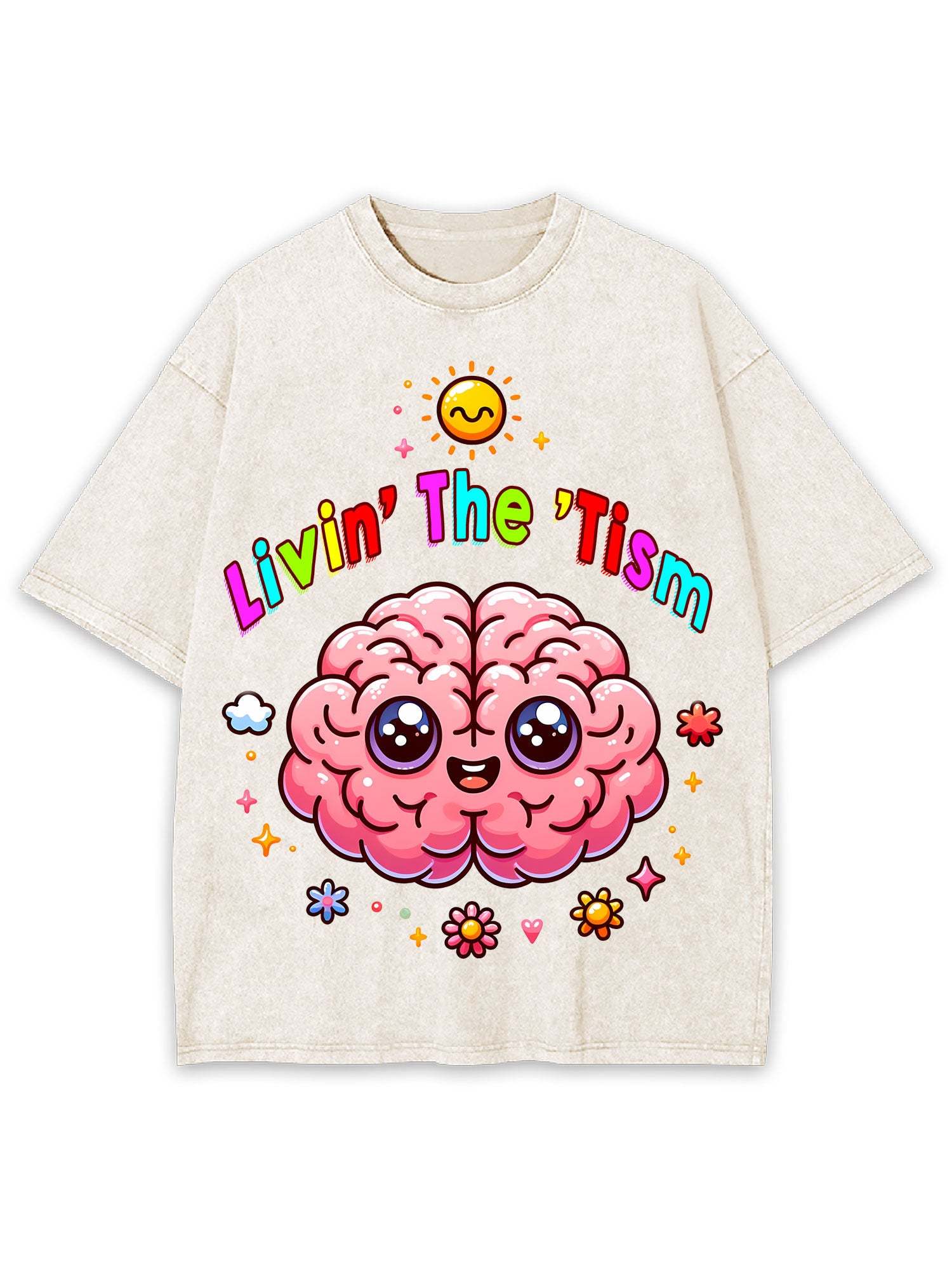 Livin' The' Tism Washed Tshirt