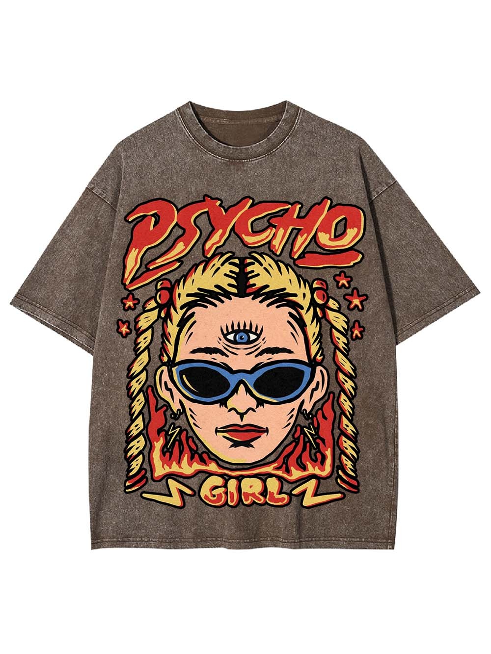 PSYCHO GIRL WASHED TSHIRT