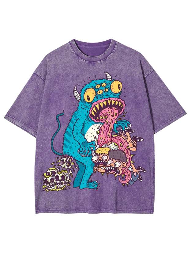 Horror Monster Washed Tshirt