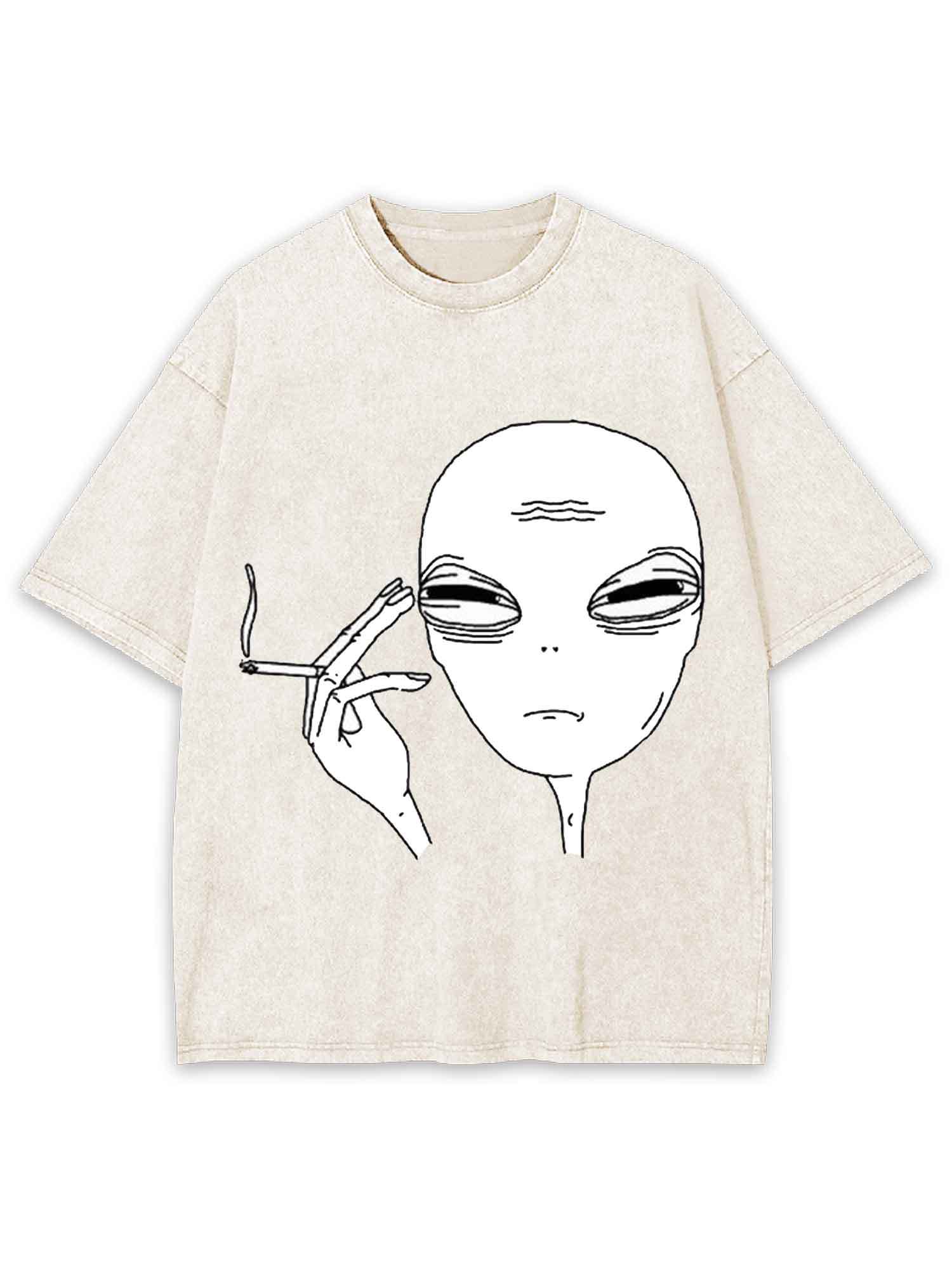 Alien Smoker Washed Tshirt