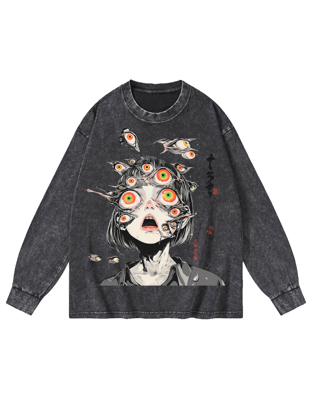 Multitude Of Gazes Washed Long-Sleeve Tshirt