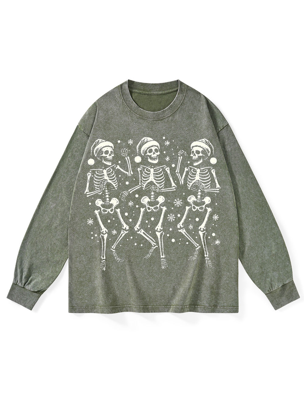 SKELETON WASHED LONG-SLEEVE TSHIRT