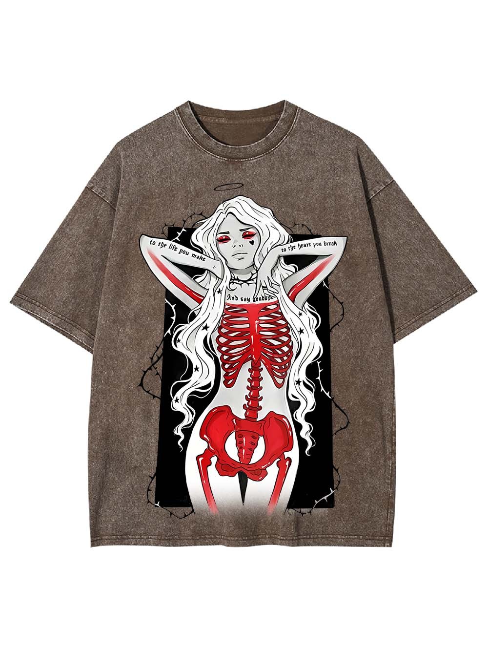 Angelic Skeleton Washed Tshirt