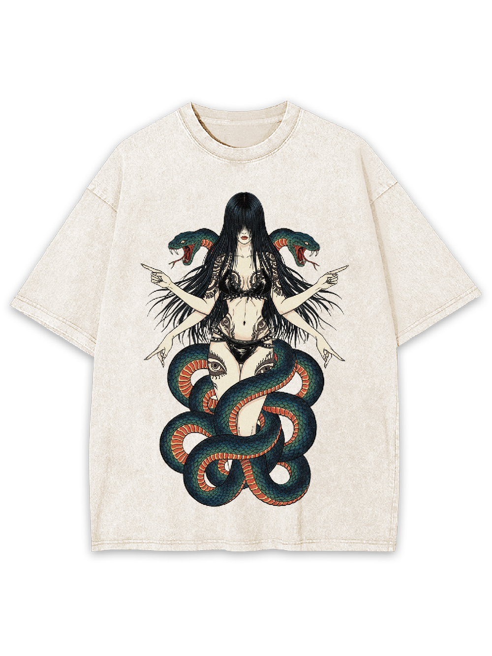 Serpent Goddess Washed Tshirt
