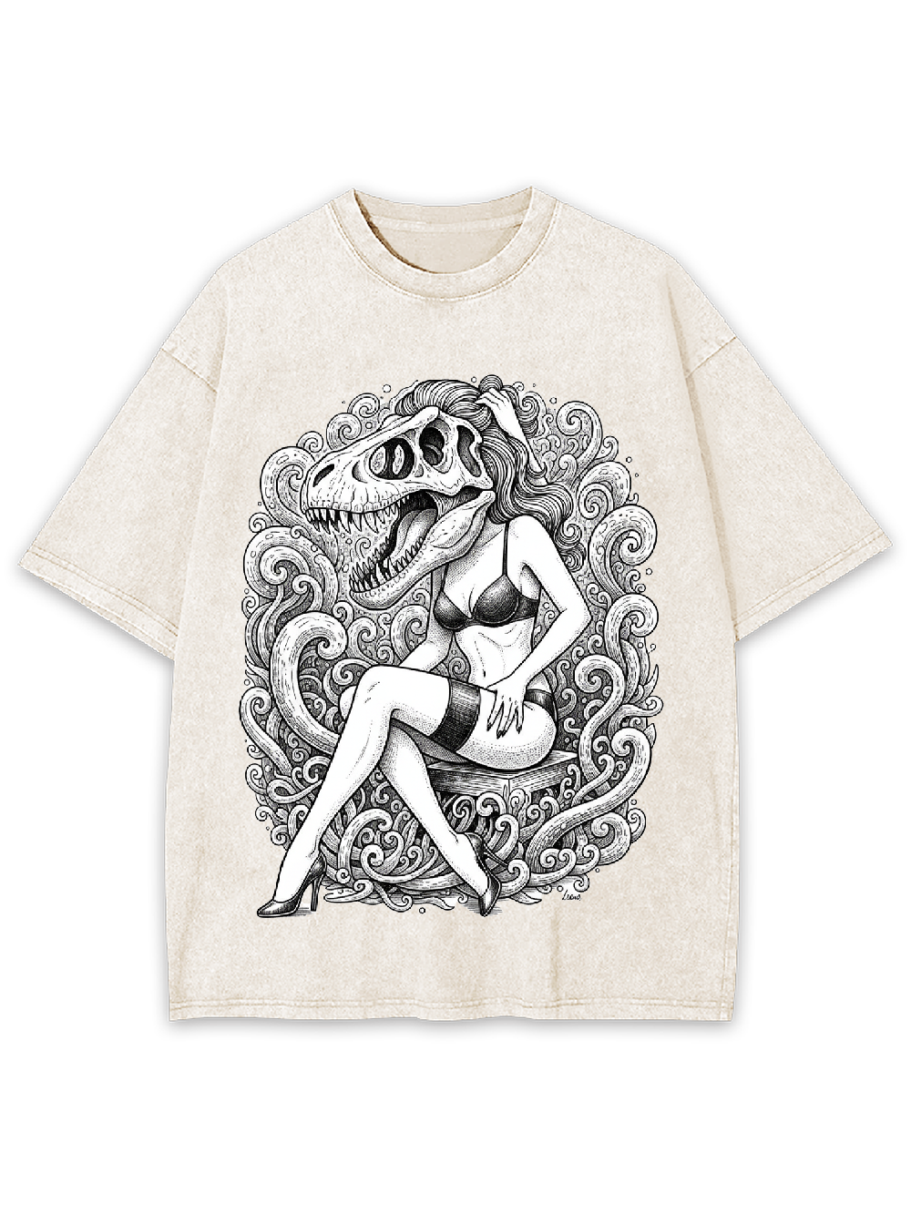 T-Rex Siren Washed Tshirt