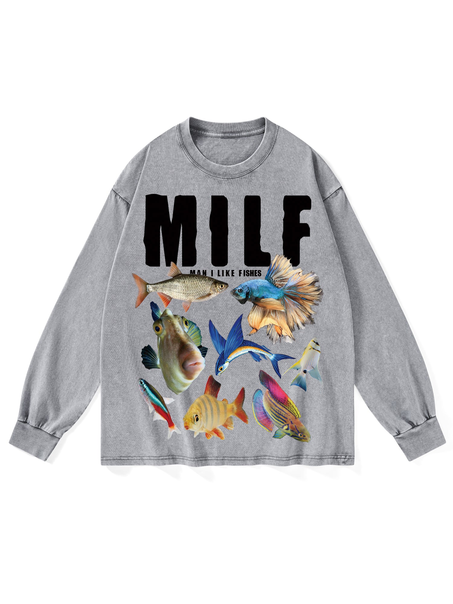 Milf Washed Long-Sleeve Tshirt-ClassyOutlaw