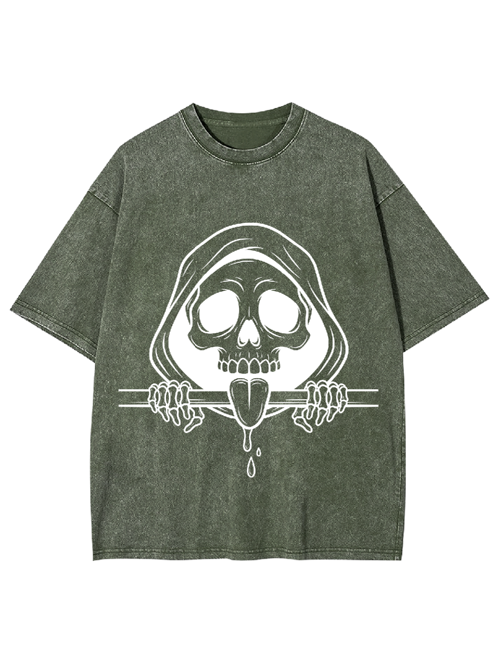 Skull Phantom Lick Washed Tshirt