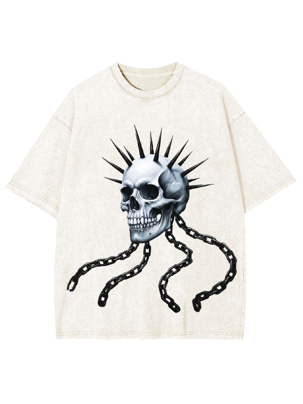 Chain Skull Washed Tshirt