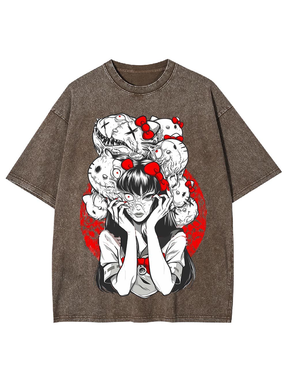 Tomie And Hello Kitty Washed Tshirt