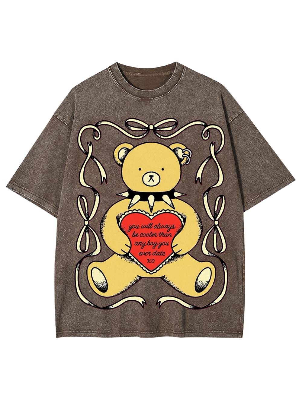 LOVE FROM THE REBEL BEAR WASHED TSHIRT