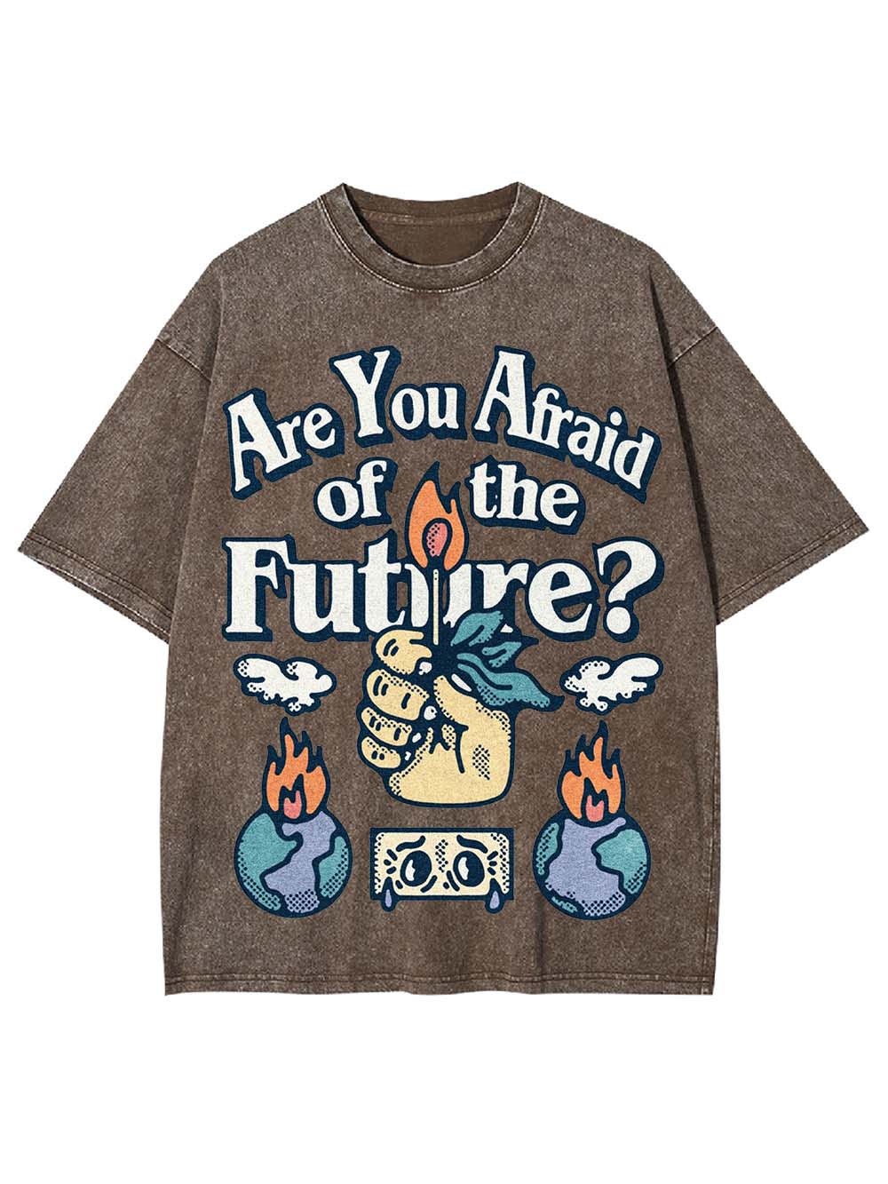 Are You Afraid Of The Future? Washed Tshirt