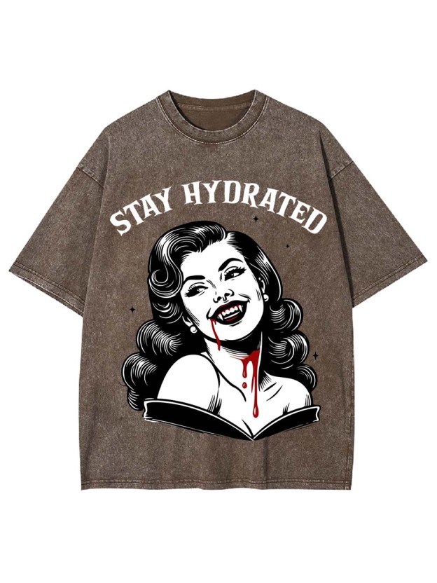 Stay Hydrated Washed Tshirt