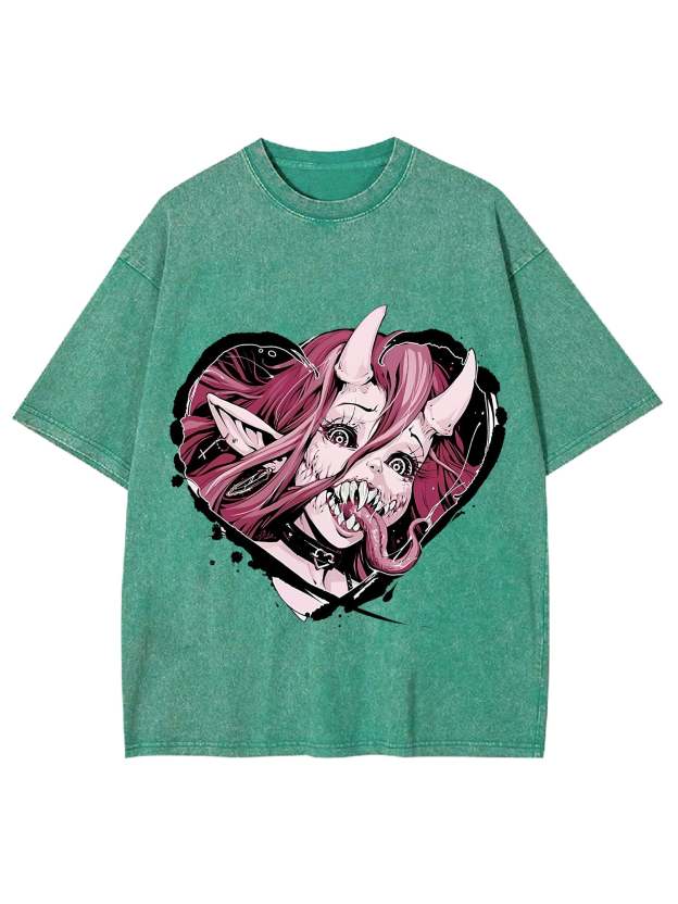 Heart Of The Demoness Washed Tshirt