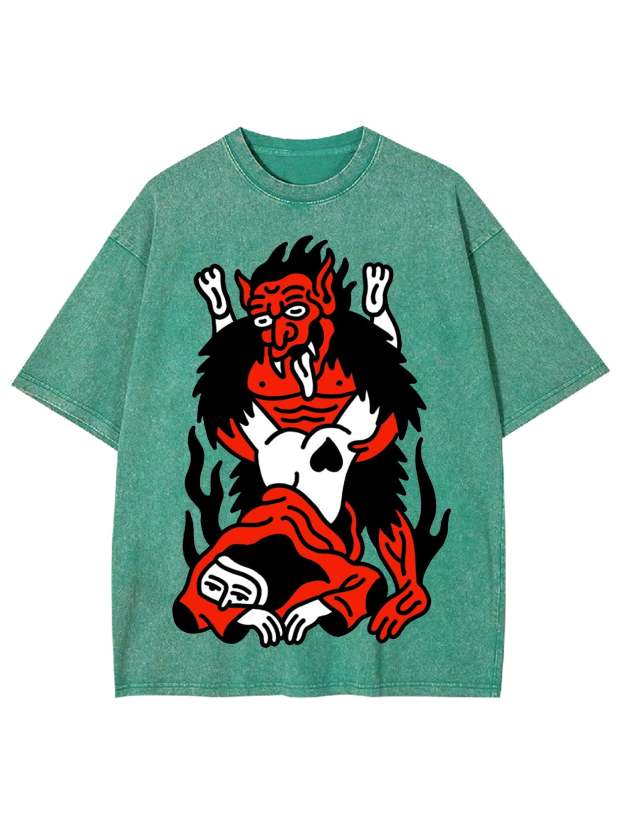 THE DEVIL'S EMBRACE WASHED TSHIRT