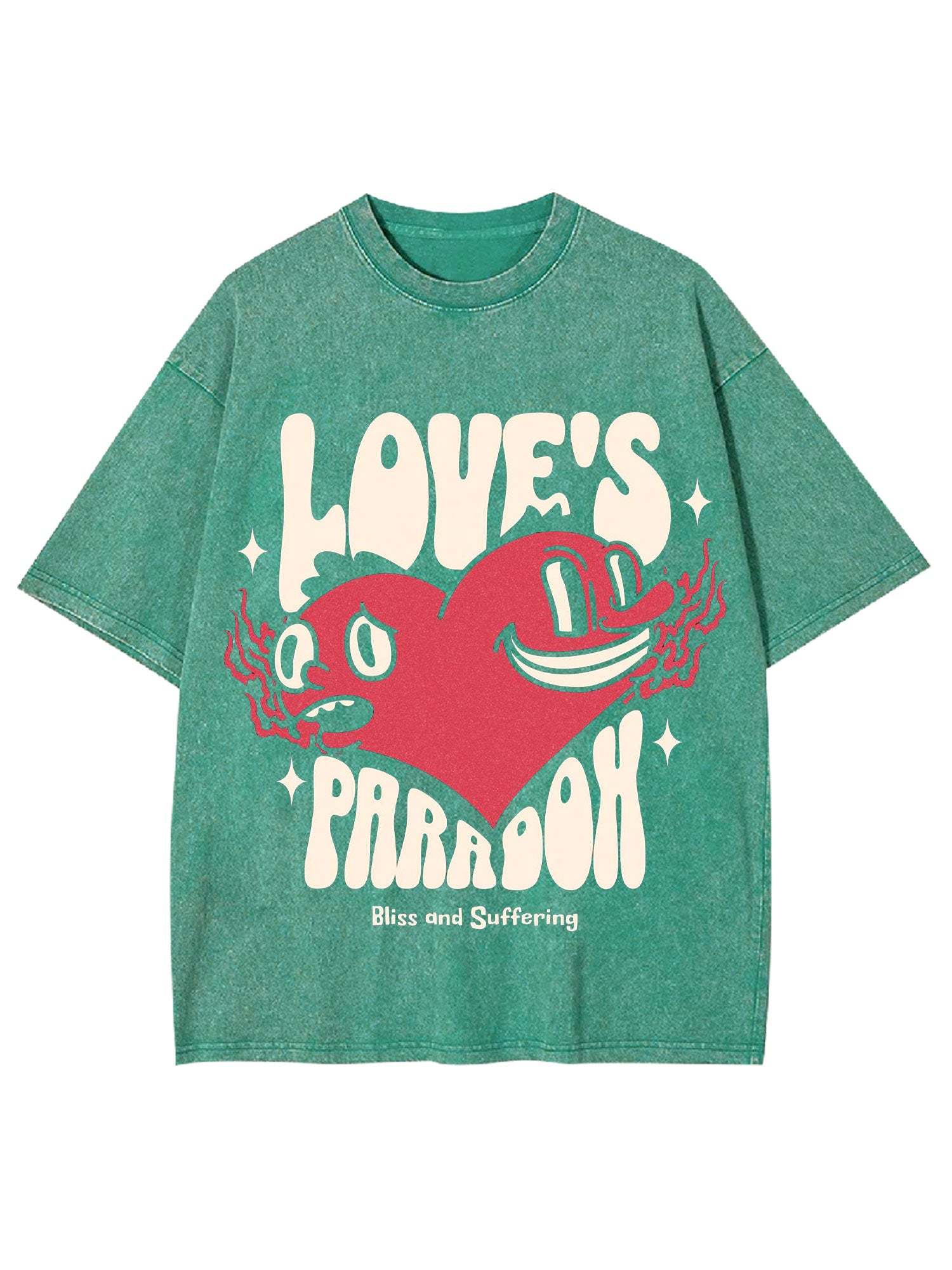 Love's Paradox Washed Tshirt-ClassyOutlaw Sale
