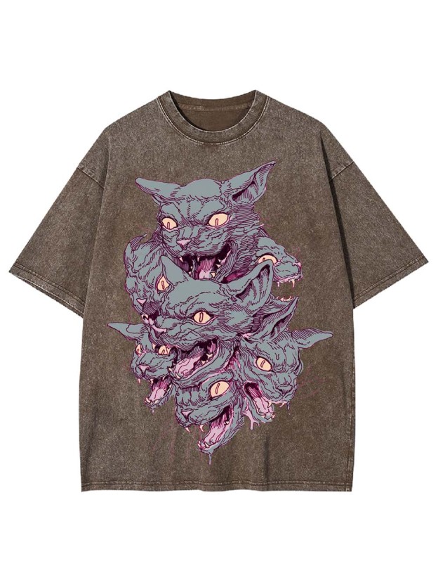 Multi-Headed Beast Washed Tshirt