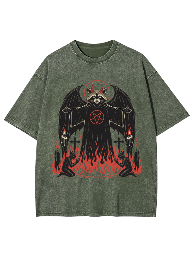 Infernal Raccoon Washed Tshirt