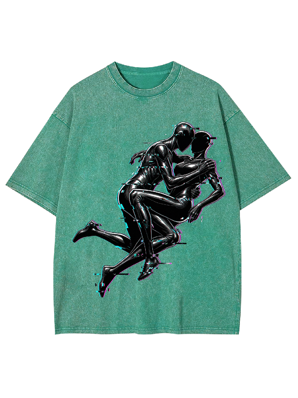 Glitch Embrace Washed Tshirt