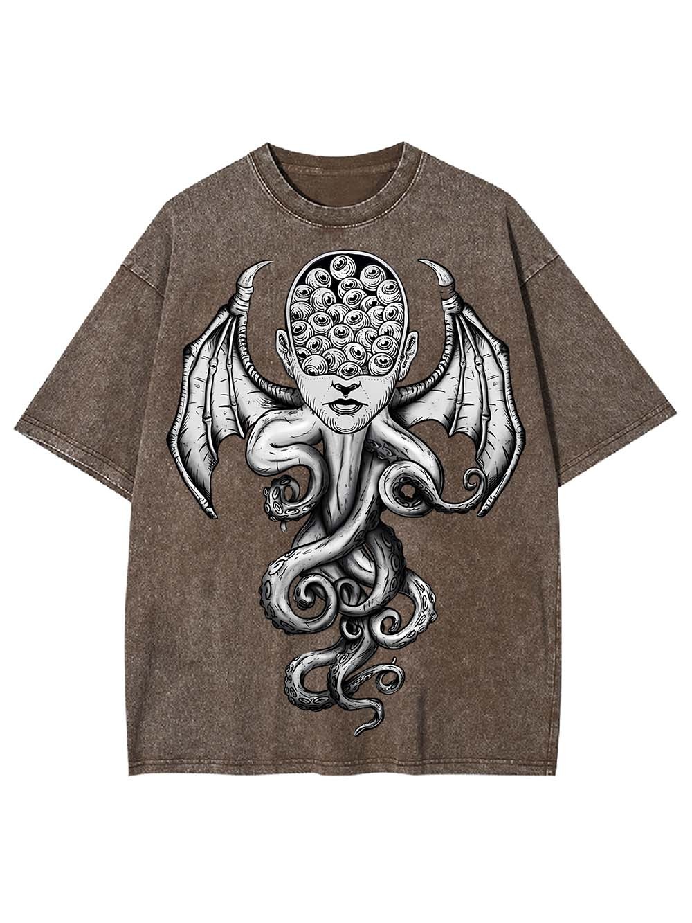 Octopus-Woman Hybrid Washed Tshirt