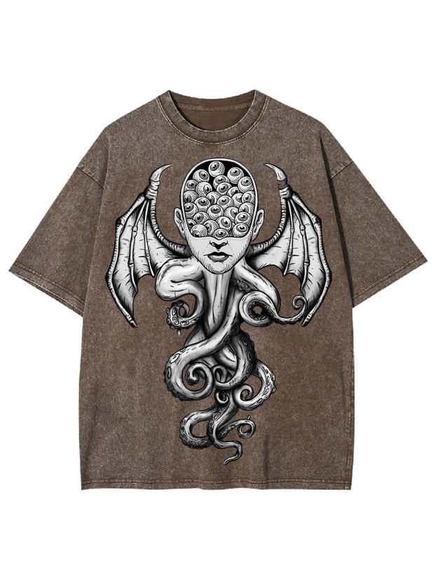 Octopus-Woman Hybrid Washed Tshirt