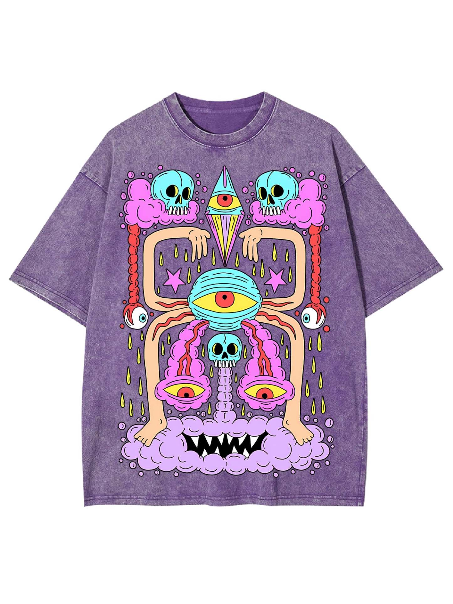 Death And Deranged Washed Tshirt-ClassyOutlaw