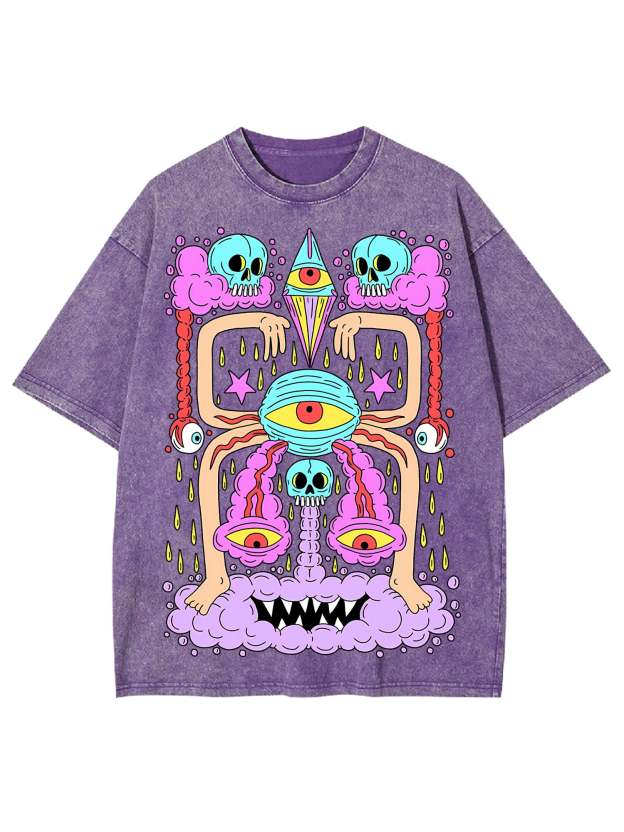 Death And Deranged Washed Tshirt-ClassyOutlaw