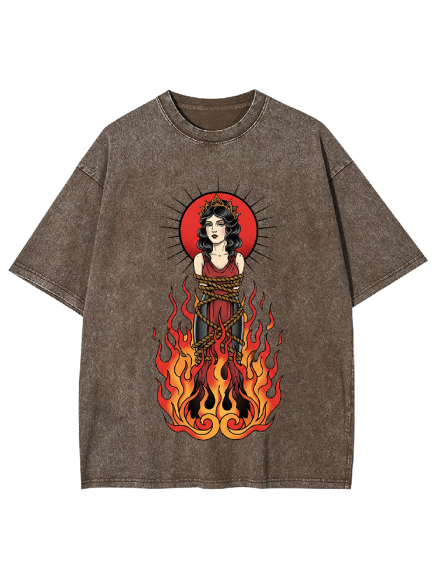 Burning Saint Washed Tshirt