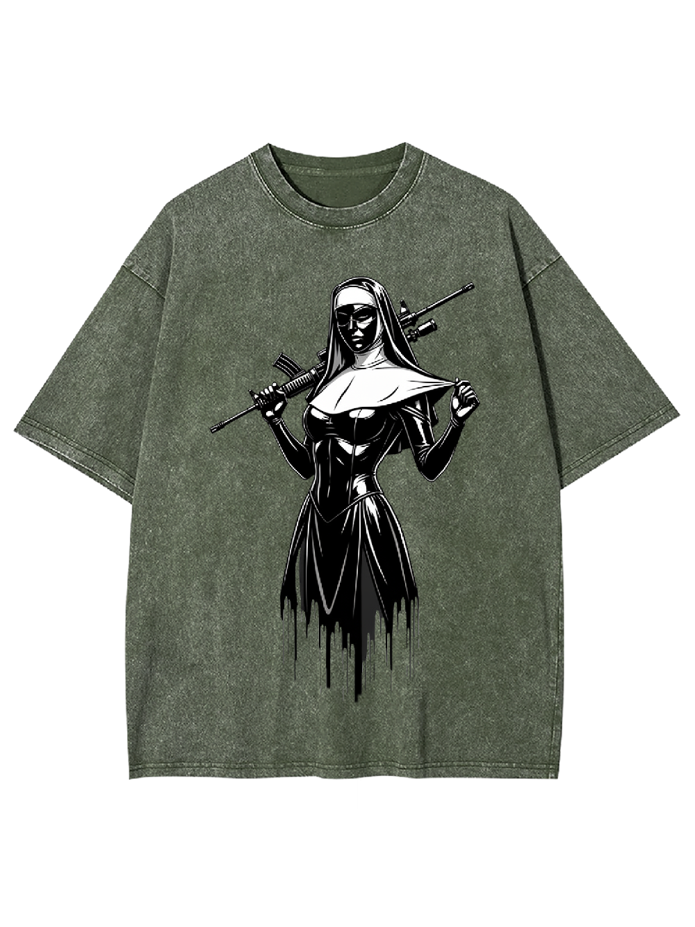 Armed Nun Washed Tshirt