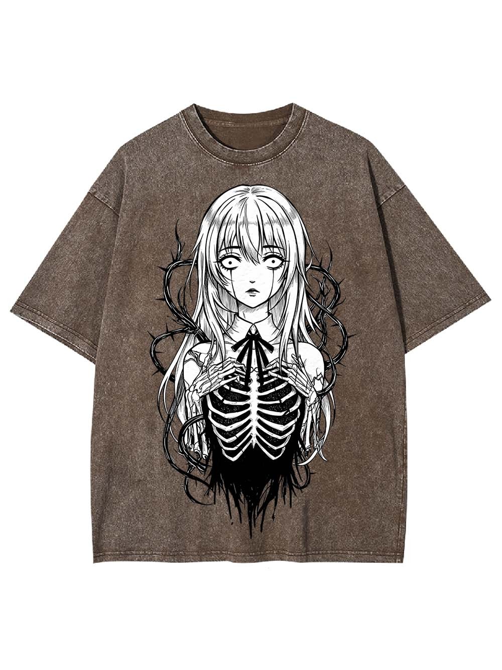 Spirit of the Skeleton Girl Washed Tshirt