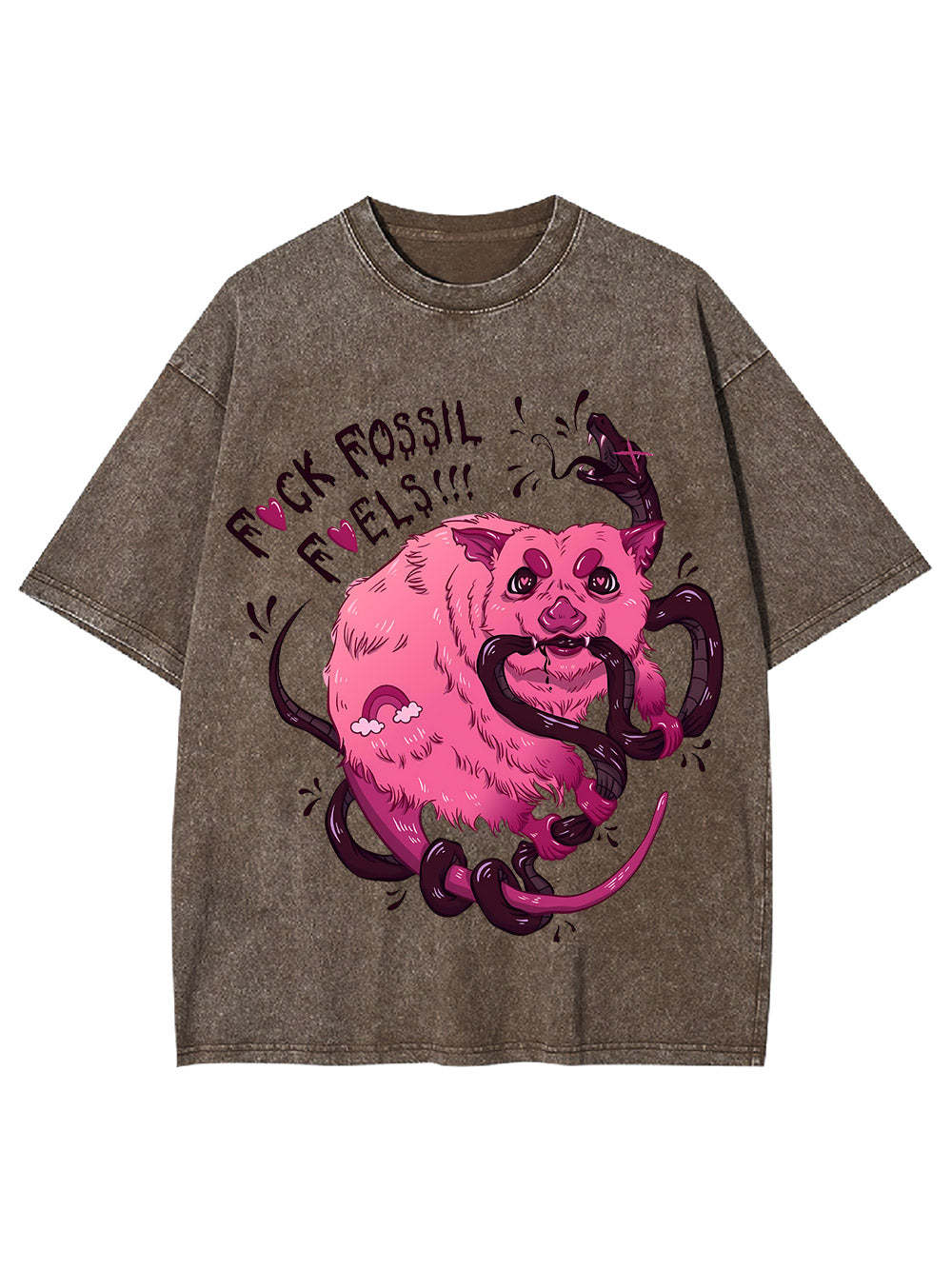 F*Ck Fossil Fuels Washed Tshirt