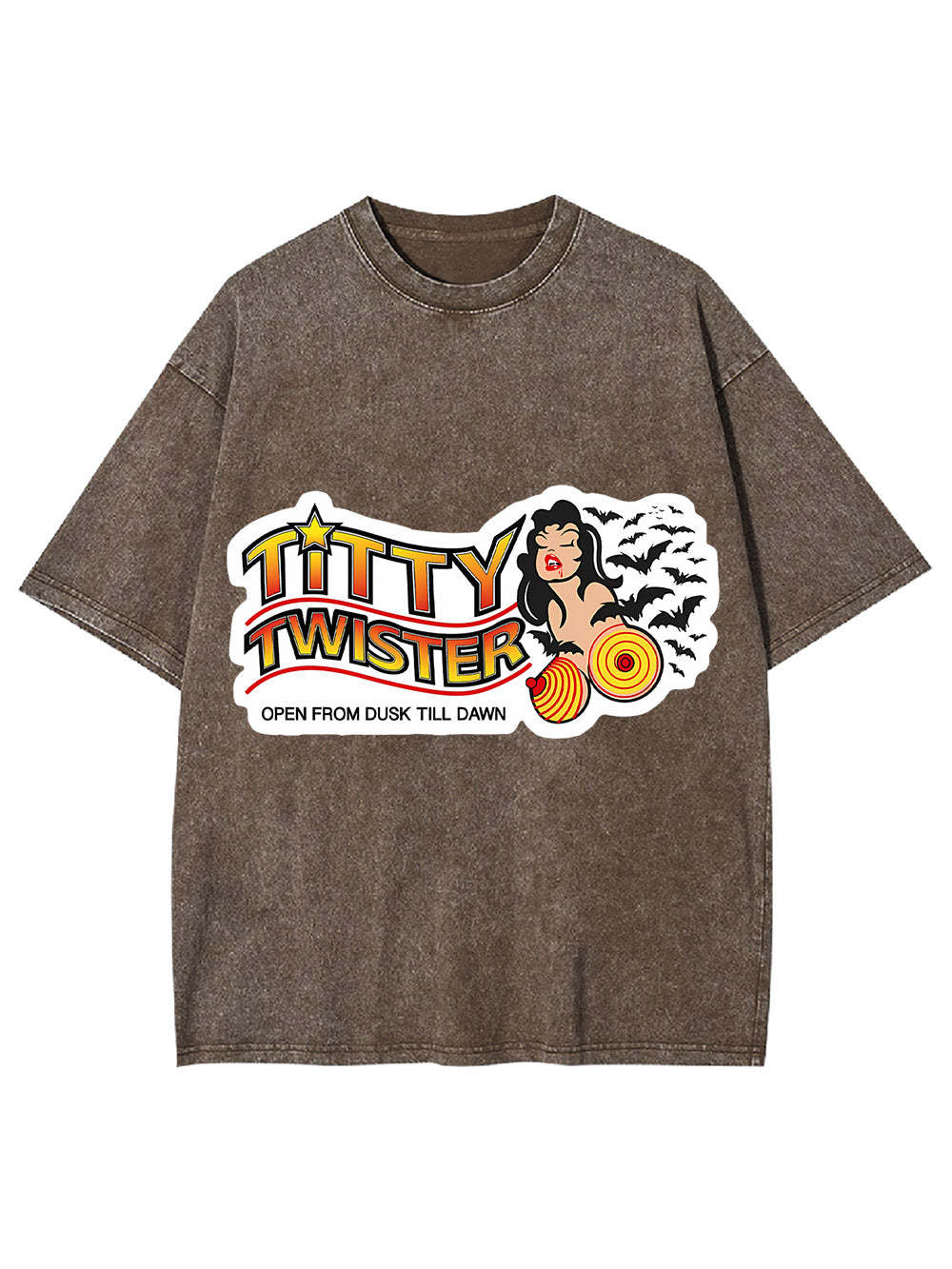 Titty Twister Open From Dusk Till Dawn Washed Tshirt