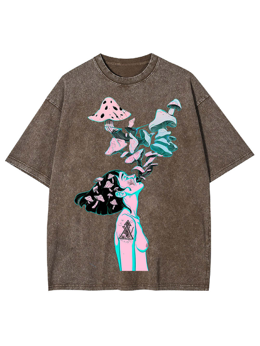 Mushroom Dreamscape Washed Tshirt