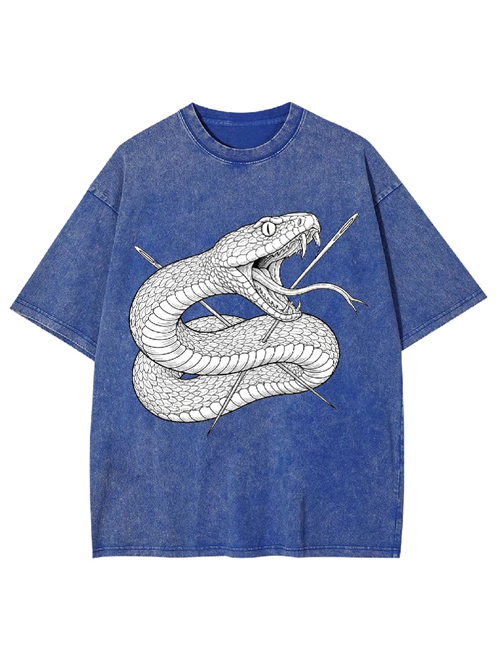 Painful Coiled Snake Washed Tshirt